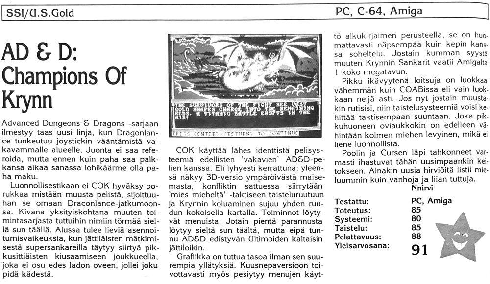 AD & D: Champions Of Krynn